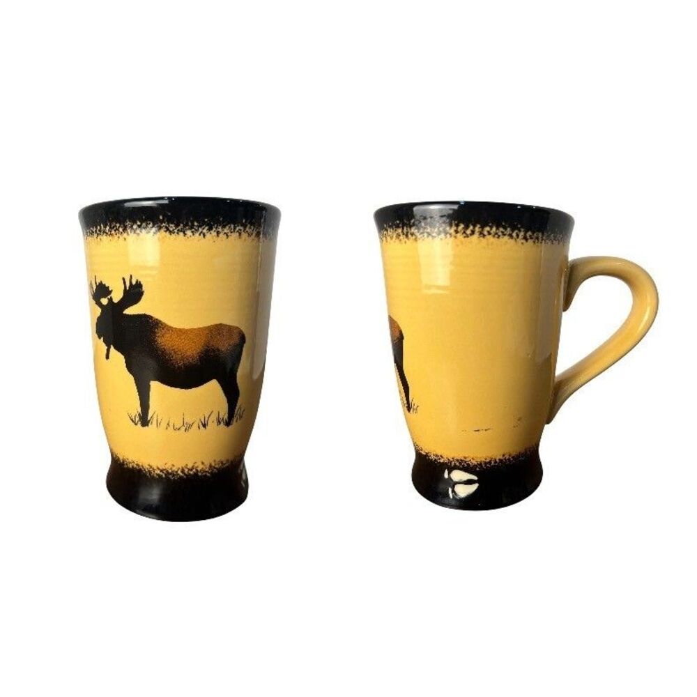 Brushwerks Moose Stoneware (one) Coffee Mug by Big Sky Carvers